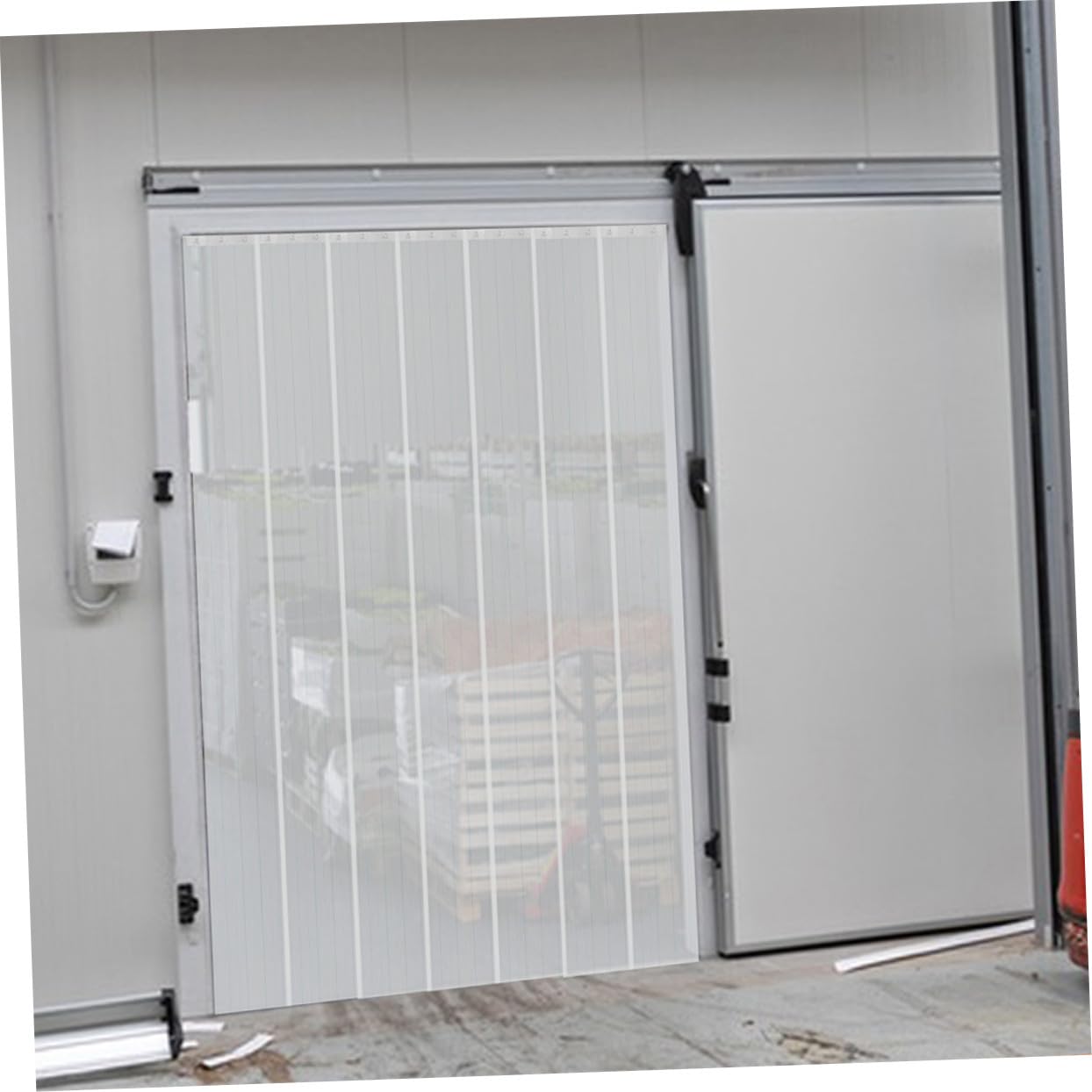 ORFOFE Rideau de Porte PVC Épais Coupe-Vent et Étanche pour Marché et Chambre Froide Bande Transparente Installation Facile et Résistance Froid