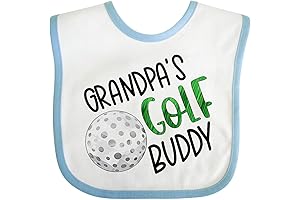 Grandpa's Golfing Aisle Buddy with Embroidered Golf Ball Baby Bib