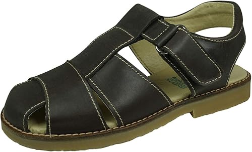 Angela Brown Ozzie Boys Leather Sandals Fisherman Shoes Hook and Loop  Straps: Amazon.co.uk: Fashion