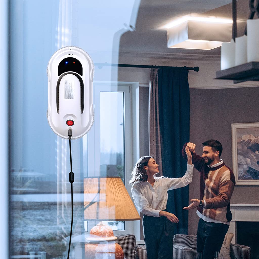 Robot do czyszczenia okien, inteligentny robot do czyszczenia szkła z aplikacją i pilotem do okien zewnętrznych/wewnętrznych, stołu, płytek