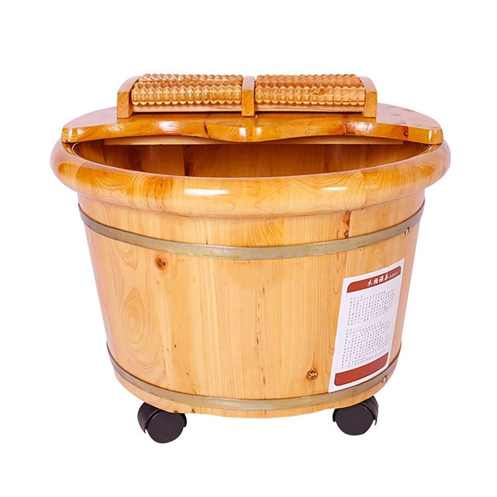 Holz-Fußbecken, Massivholz-Fußwanne, Pediküre-Schüssel, Spa-Massage, Pediküre-Fässer, Haushalts-Fußbad, Massagegerät