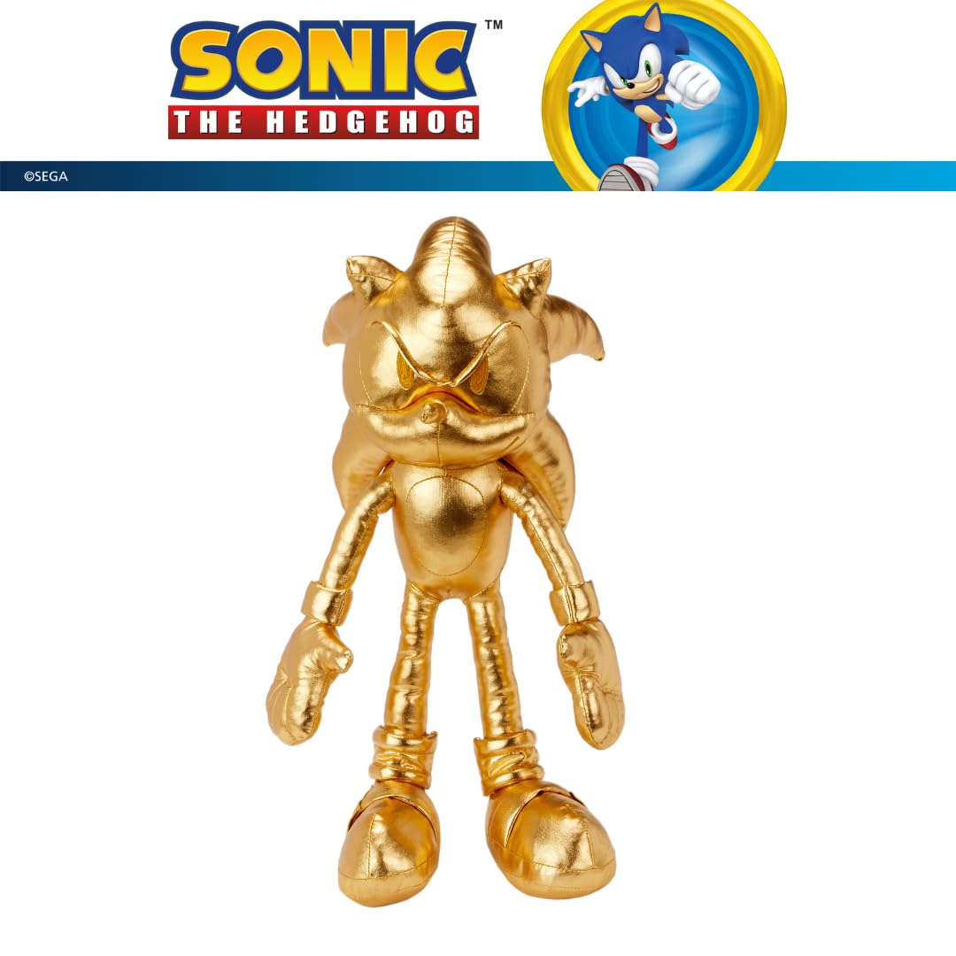 Sonic Shadow The Hedgehog Anime Kids Bedding Super Soft Plush Cuddle Pillow Buddy, One Size, (Officially Licensed Product): Sonic the Hedgehog 24k Gold
