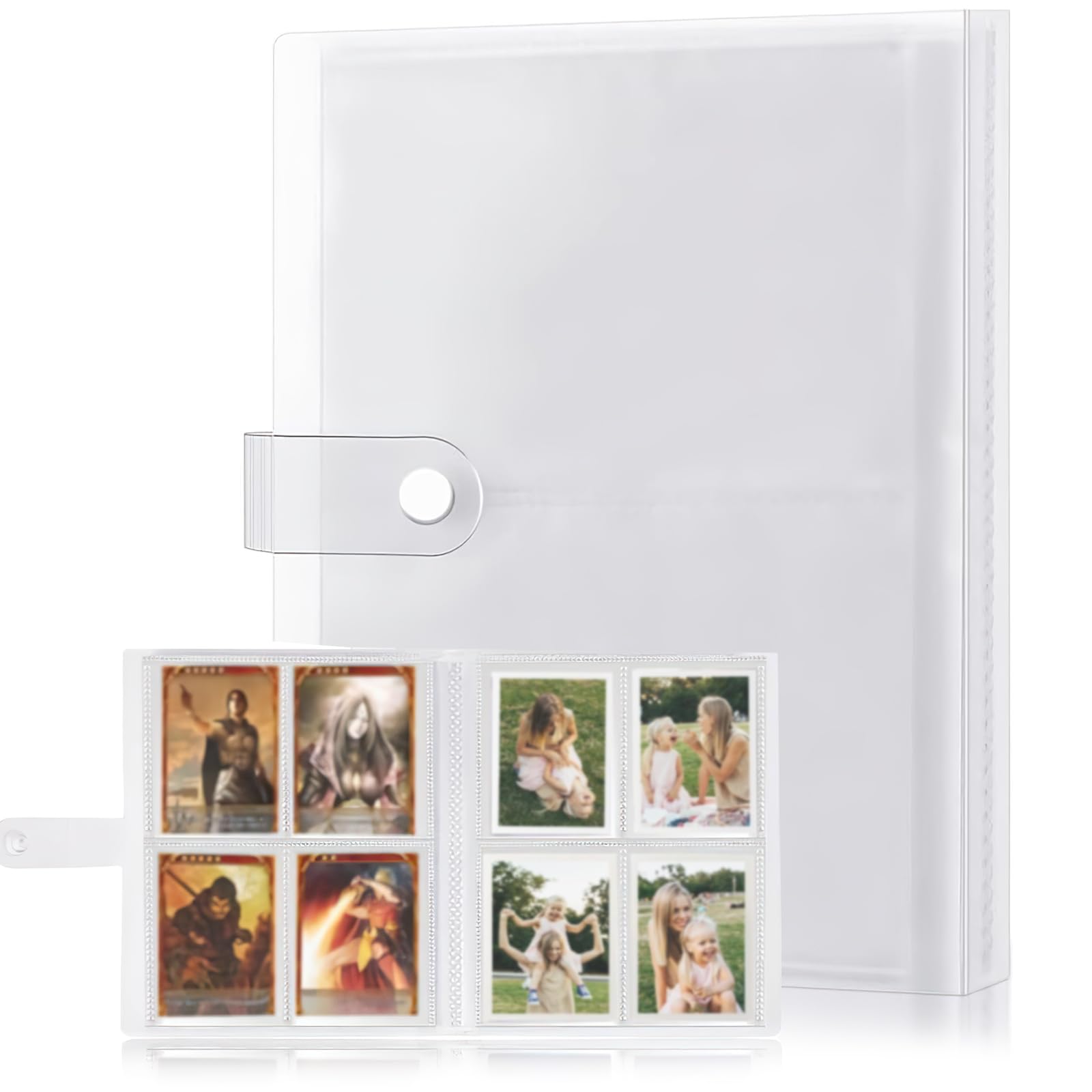 CoolShef 320 Pockets 2.6x3.58” Card Holder Book | Clear Double