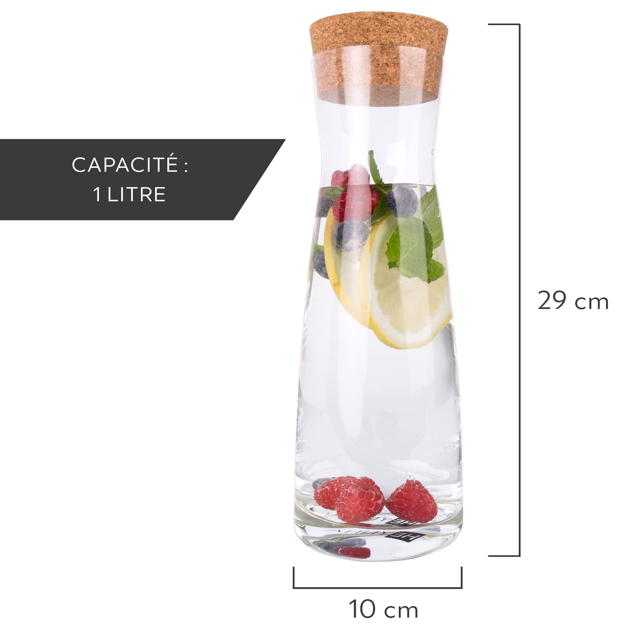 Carafe à Eau En Verre Transparent Avec Poignée Pour Eau Chaude Et