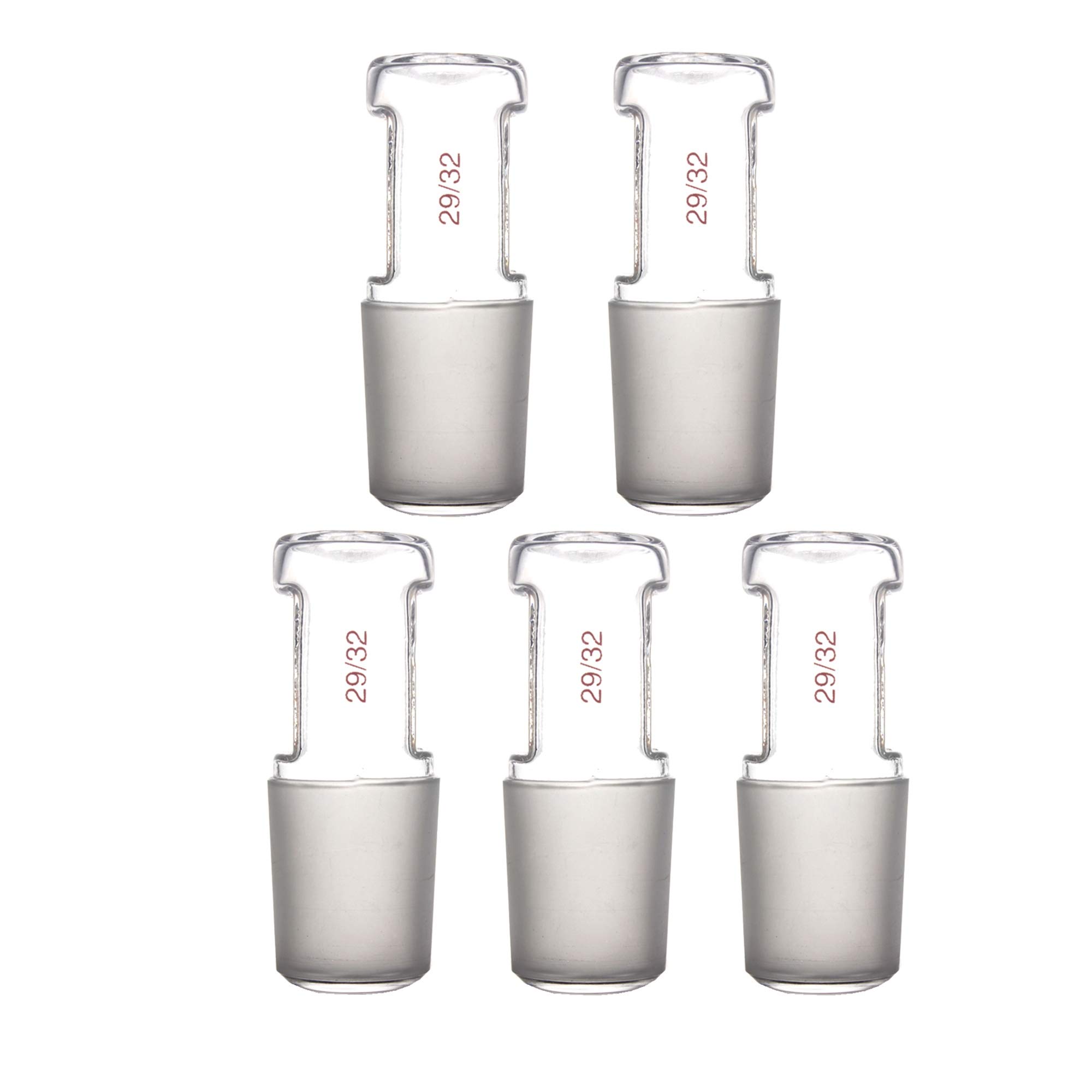 FBITE 5pcs/Lot 29/32,Hollow Glass Stopper,29# Glass Standard Joint Plugs,Labware Lab Glassware Chemistry Laboratory Education Office Supplies