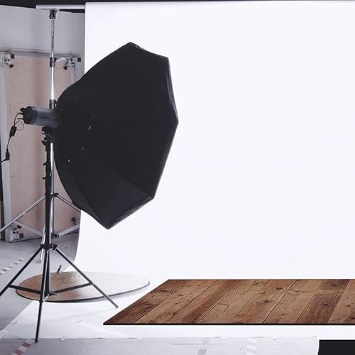 Miniatura 4 de MEHOFOND Alfombrillas de goma para fotografía de 5 x 4 pies, estilo madera marrón, suelo de fotografía, telón de fondo vintage, accesorios de