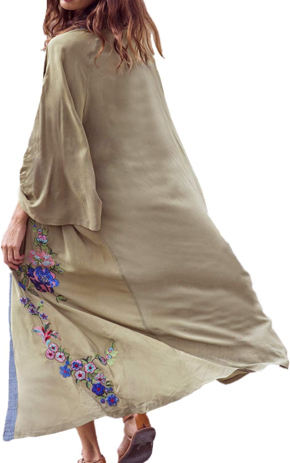 Wemon's Summer Long Kaftan Maxi Dress Bohemian Swimsuit Beach Cover Up Robes
