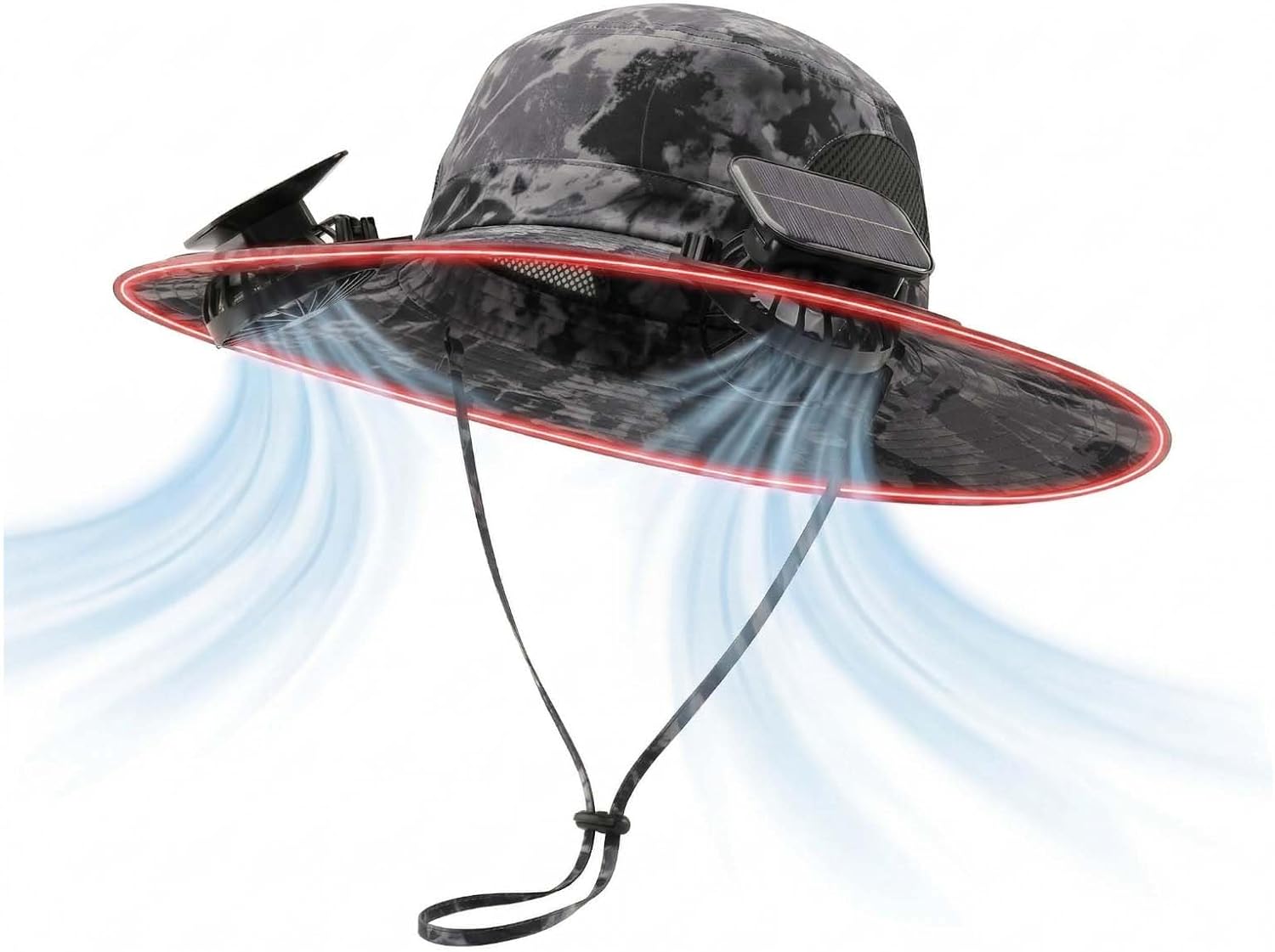 Solar Power Fan Hat for Men Women Beach Gear Travel Necessities Wearable Fans