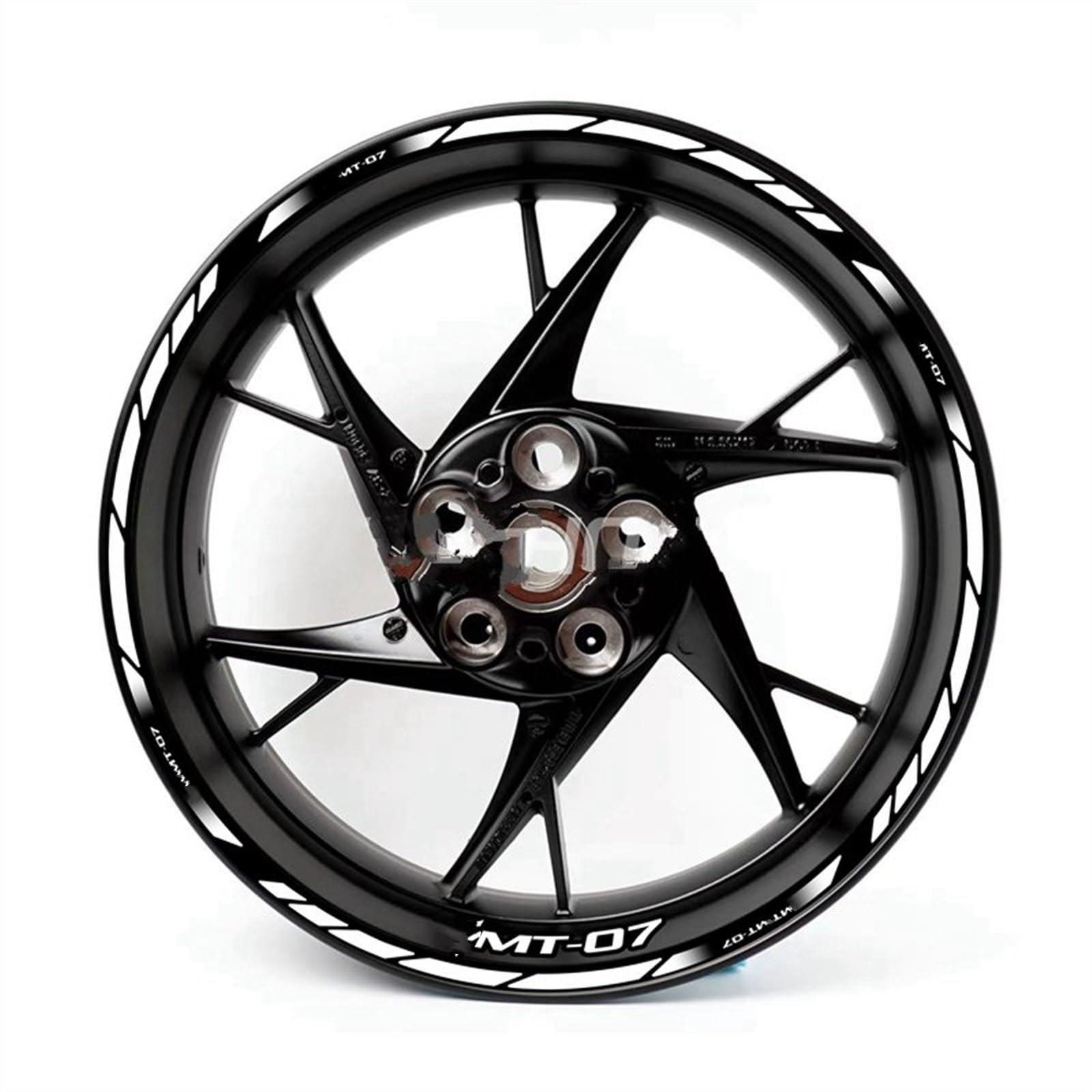 Reflective Motorcycle Wheel Stickers Rim Decal MT07 Set for Yamaha MT 07 2020 2021 Decorative(Color9)