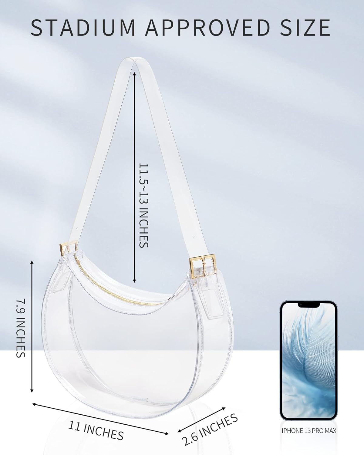 Vorspack Clear Purse Stadium Approved Clear Bag for Women Clear