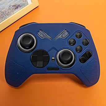 Protective Case for FLYDIGI Vader 4 Pro Gaming Controller,Soft Skin Sleeve Anti-Slip Ergonomic Handle Grip Cover Gamepad Shell for Vader 4 Pro (Blue)