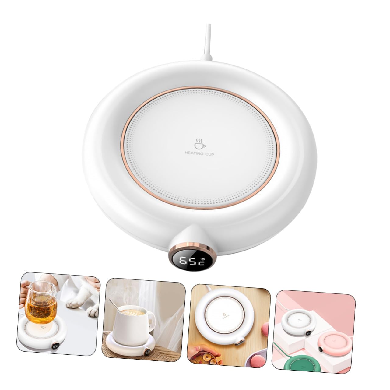 TOYANDONA 1pezzi Scalda Tazze Isolanti per Caffè e Tè Scalda Tazze da Latte Cuscinetto Pratico Sottobicchiere di Ricarica USB per Ufficio e Casa