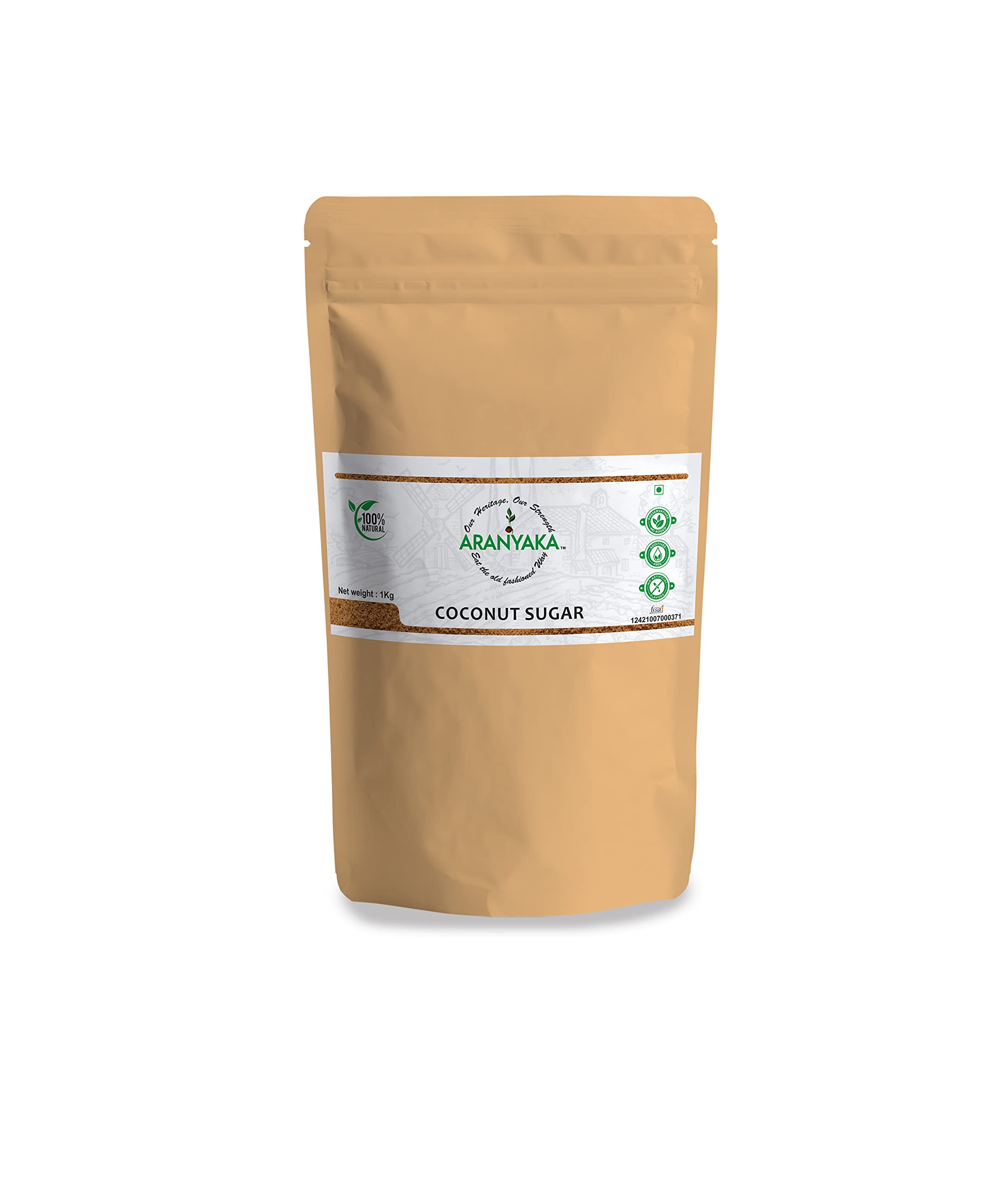 Coconut Palm Sugar (1kg) | 100% Natural, Unrefined, Zero Preservatives | Pure Coconut Blossom Nectar| 1 kg