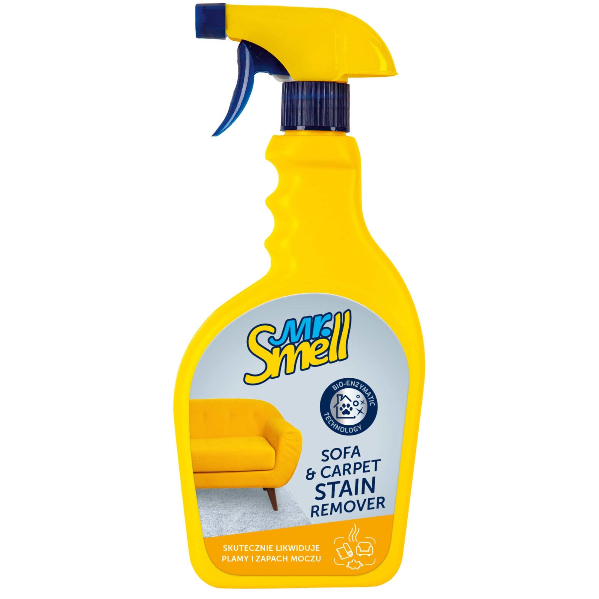 MR SMELL Urine Stains - Spray para eliminar las manchas de orina de perros y gatos de alfombras y tejidos