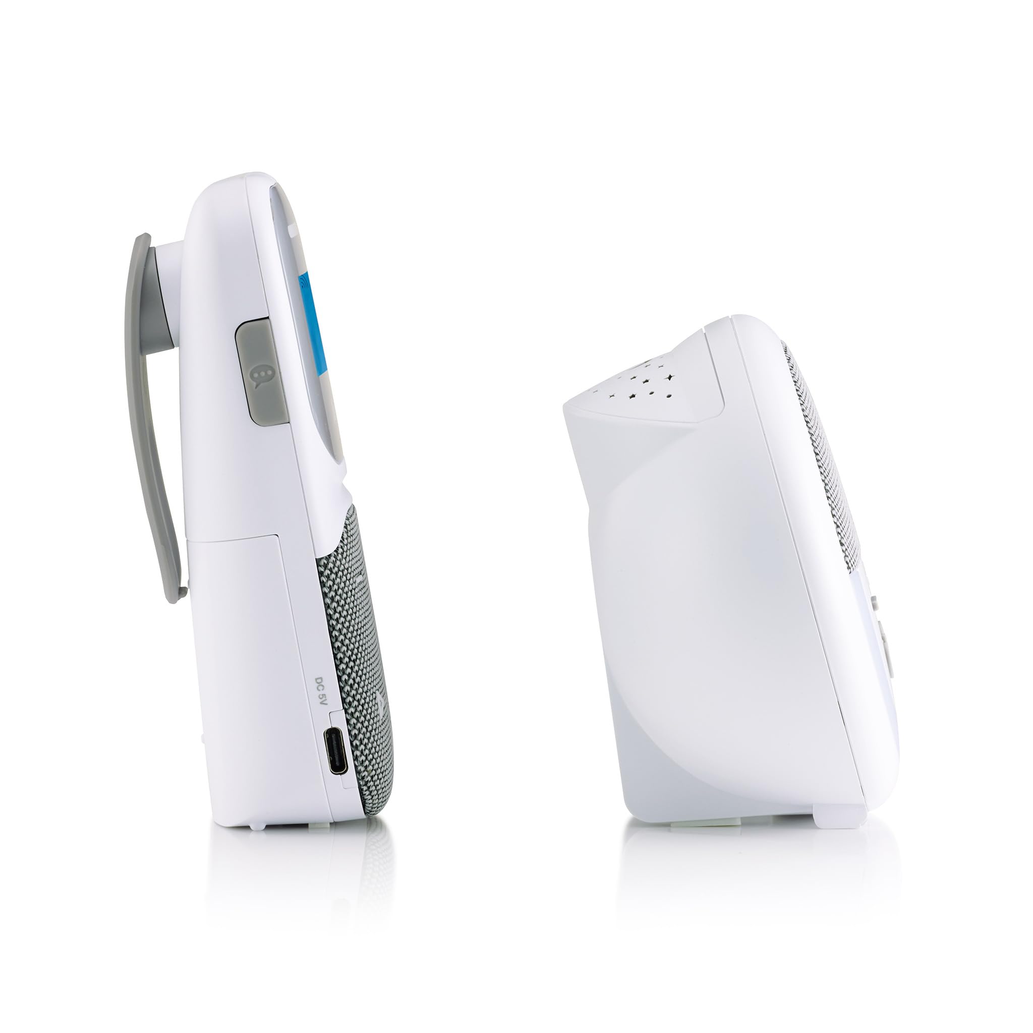 Alecto DBX150 - luksusowa elektroniczna niania Full Eco DECT Audio z projektorem, wyświetlaczem, nocną lampką nocną i kołysankami – biała/szara
