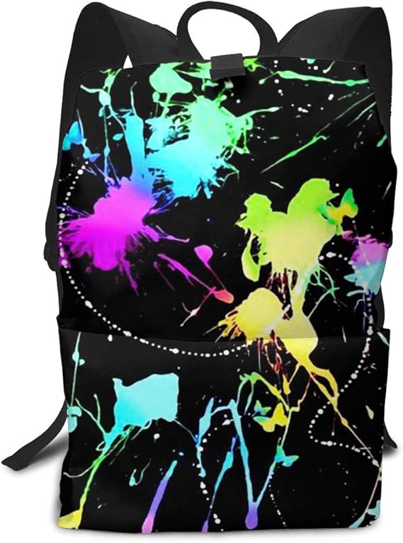Splatter Paint Multipurpose Backpacks, Lightweight Durable Shoulder