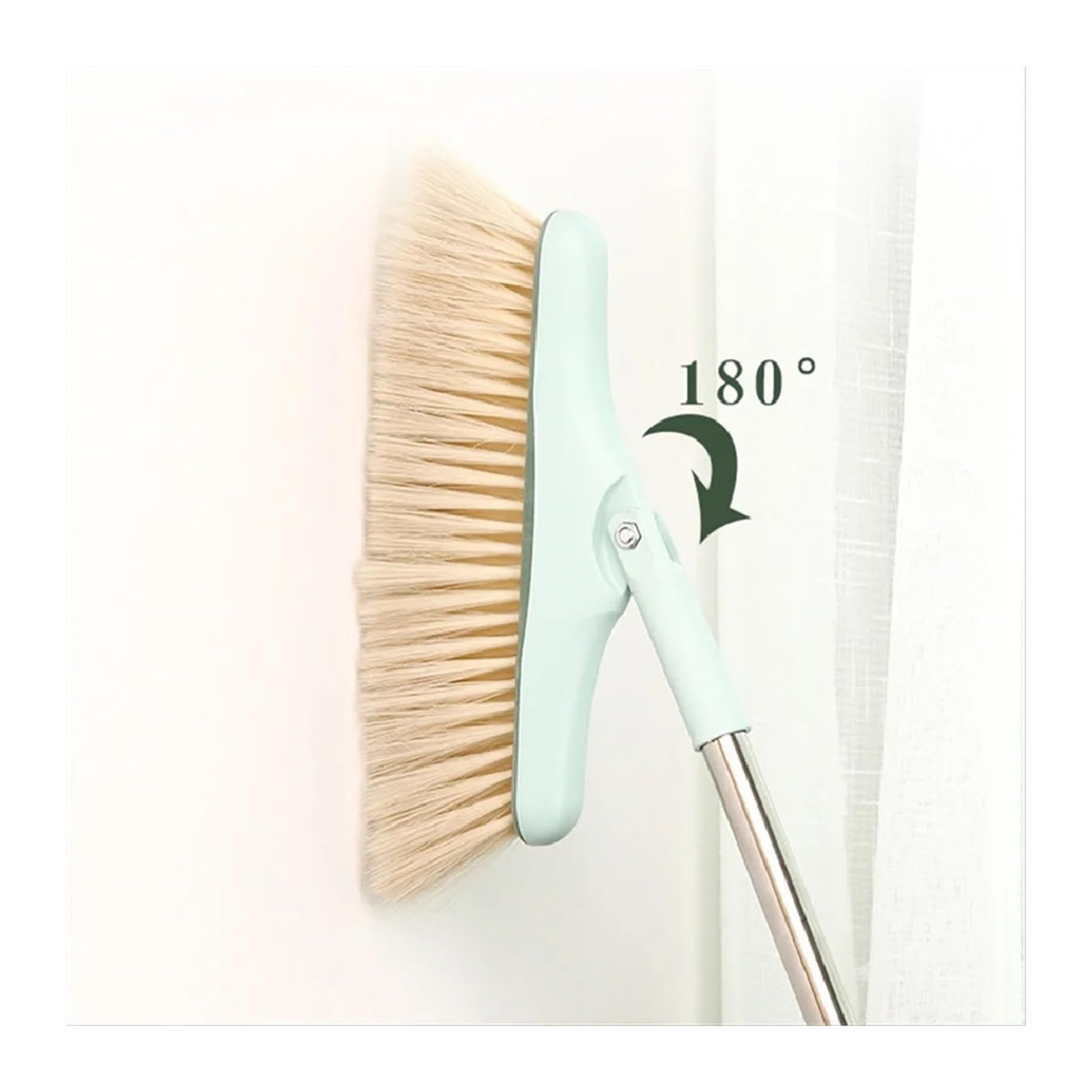 Juego de recogedor Plegable Escoba, limpiaparabrisas Goma for Limpieza del hogar(Blue Broom Set)