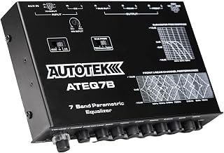 Autotek 7 Band EQ with Crossover, Black