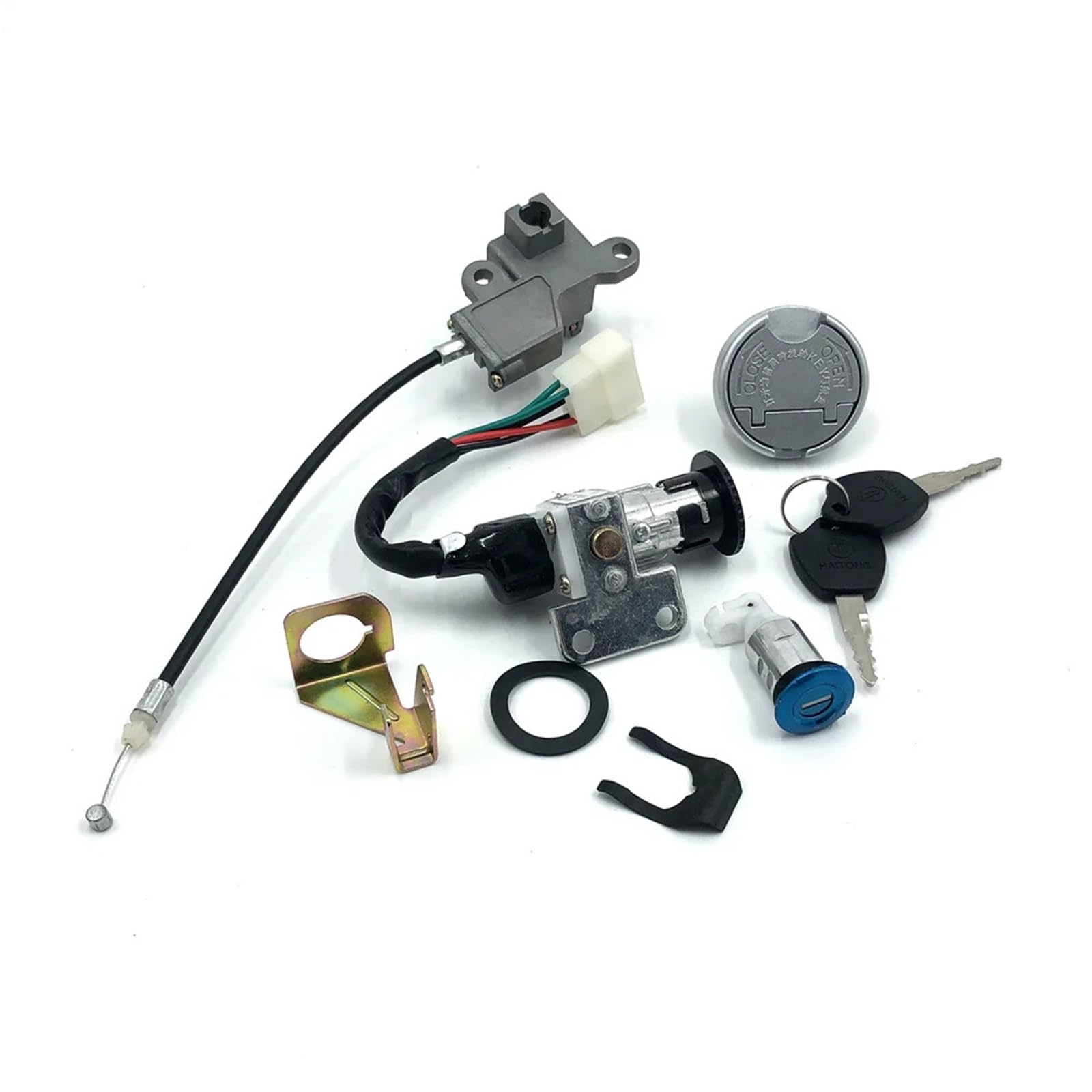 Schlösser & Verriegelungen Passend für TaoTao, passend für Jonway GY6 50 cc, 125 cc, 150 cc, QMB139 NST, 5-polig, komplettes Zündschlüssel-Set