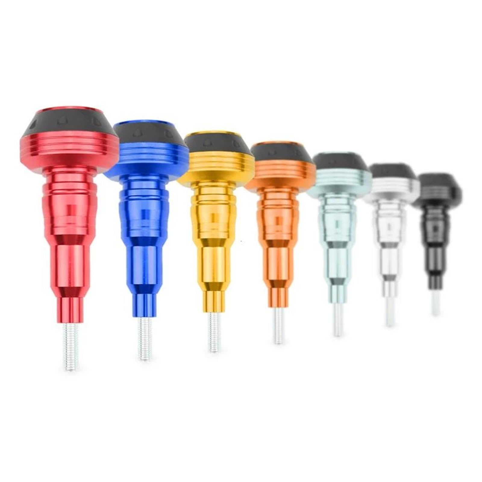 Protezione Anticaduta 1PC Moto per M10 Protector Frame Slider 10mm Universale Moto Telaio Slider Anti Crash Protector Rod Tamponi Paratelaio(Rosso)