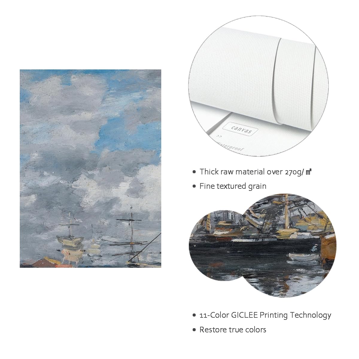 CHERHERART Deauville port druk na płótnie słynne obrazy plakaty artystyczne widok na morze obraz ścienny do salonu domowego biura dekoracja do gabinetu 65 x 85 cm