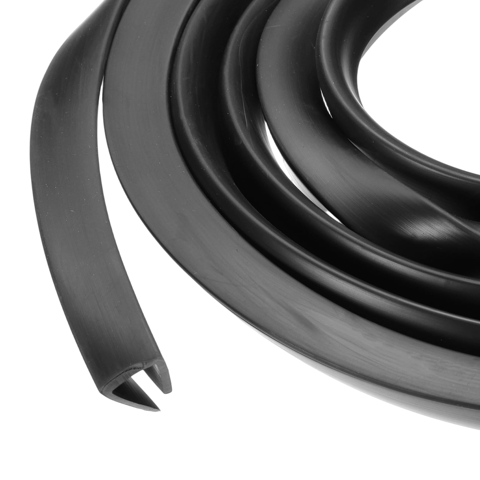 PATIKIL Rubber Edge Trim, 26.2ft x 12mm x 12mm U Channel Rubber Guard Seal Strip Protector Fit for 8mm Edge for Car Doors Hatches Sheet Metal Table Corners Steel Plates, Black