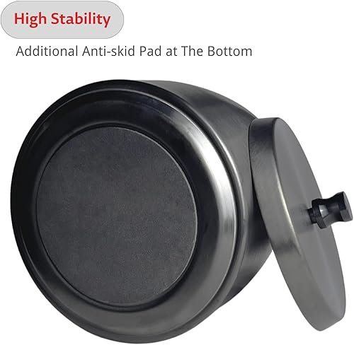 Miniatura 4 de WUSIFIE Bandeja de Ceniza, Cenicero Grande para Exterior con Tapa, Cenicero para Patio Exterior, Cenicero de Acero Inoxidable a Prueba de Viento y