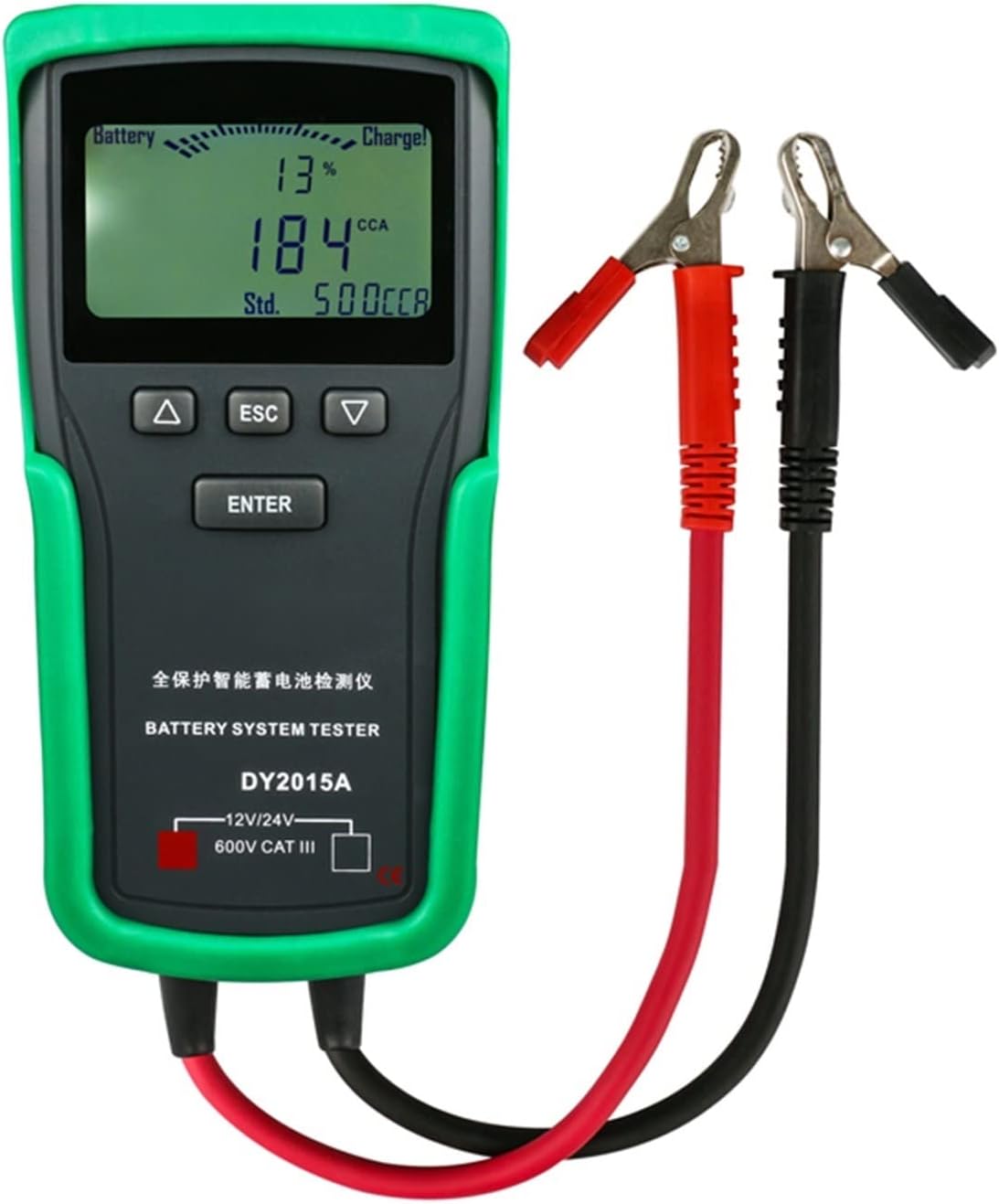 DY2015A 12V Digital Multimeter Tools Lead Acid CCA Load Battery Charge Test Battery Teste for Vehicles Trucks Motorcycle for Battery Testing