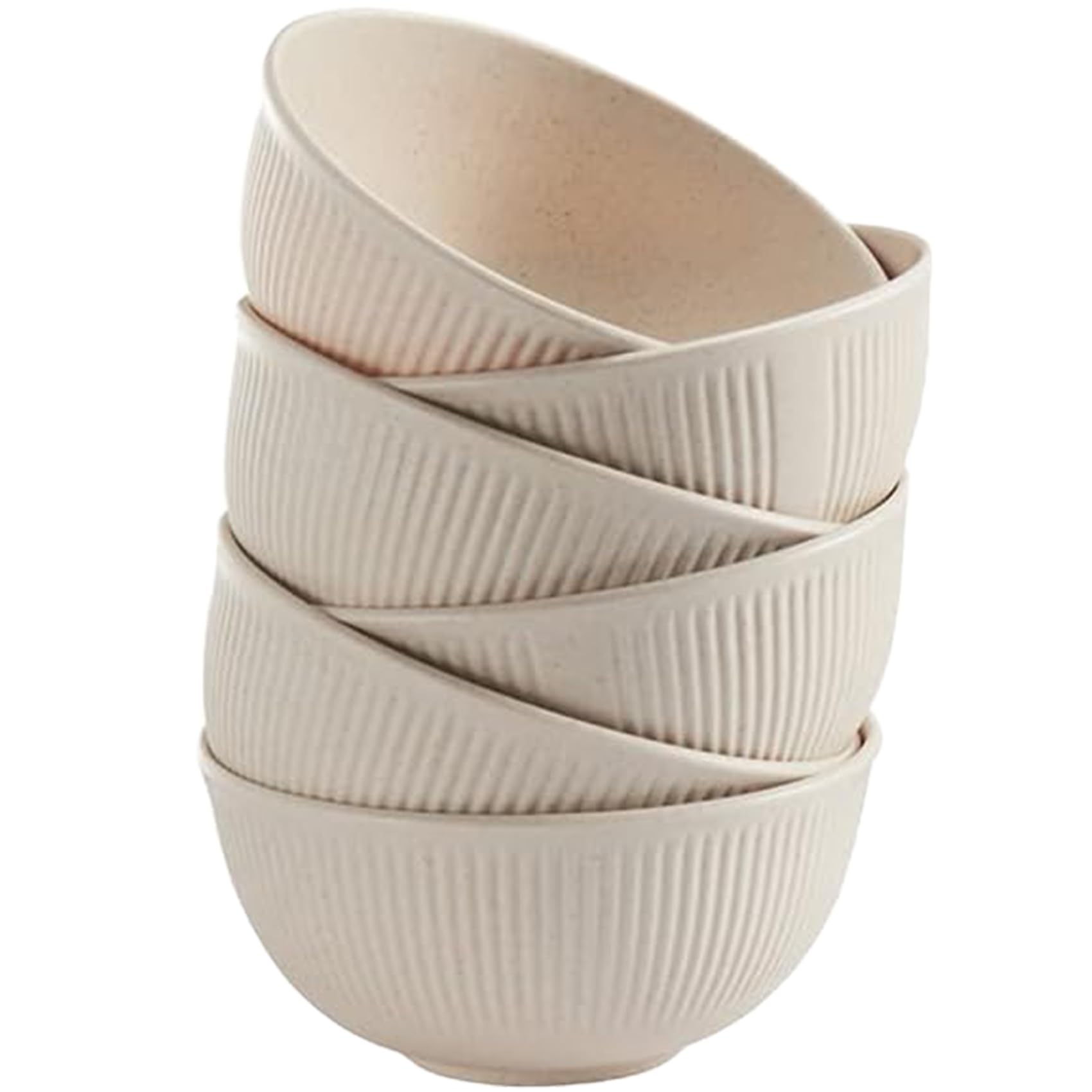 Unbreakable Cereal Bowls, 24 OZ Lightweight Plastic Bowl Set of 6