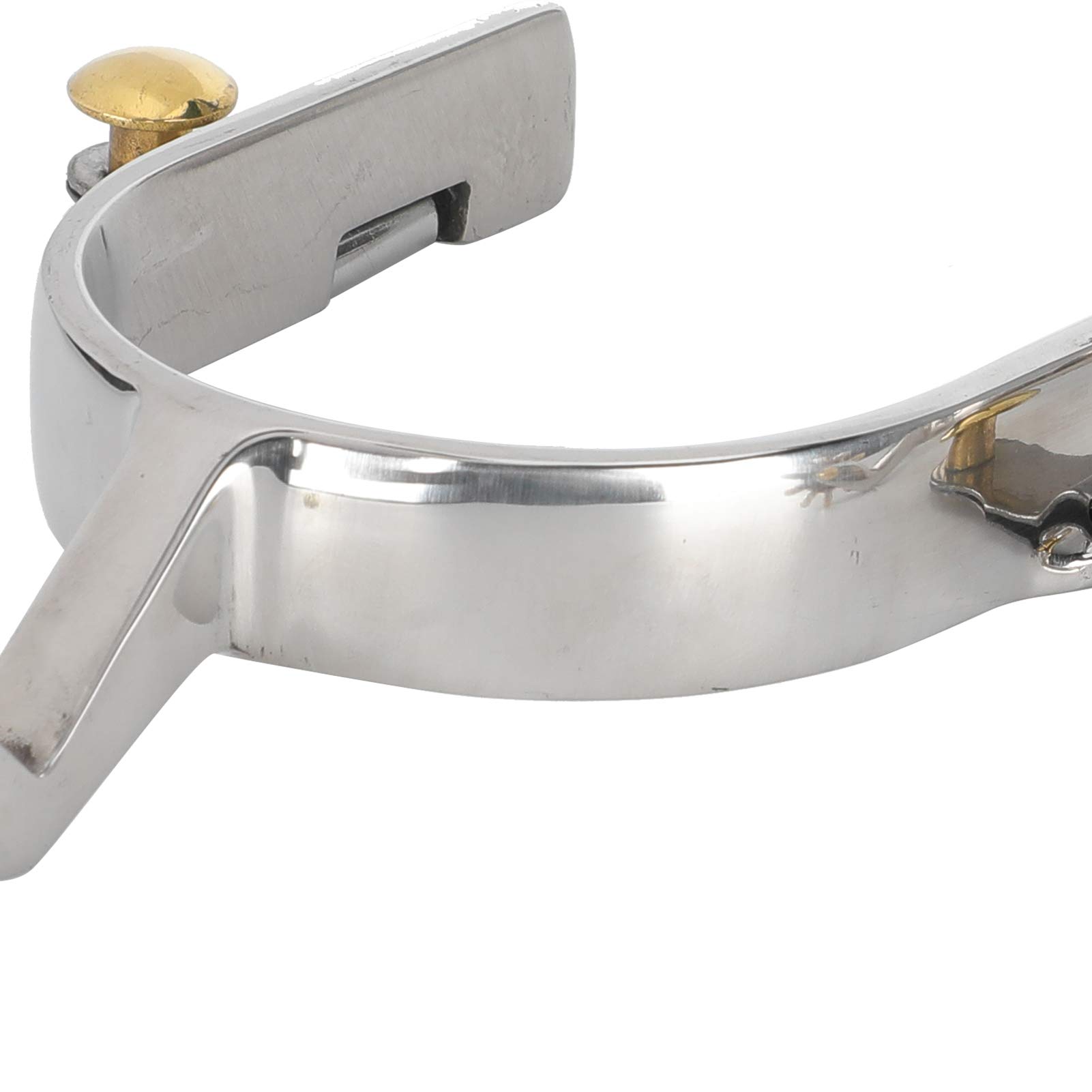 Tipo Speroni in Acciaio Inossidabile, Speroni Stile Western per Uomini e Donne, Speroni durevoli e antiruggine con Pulsante oscillante in Ottone, Design Avvolgente per speroni per