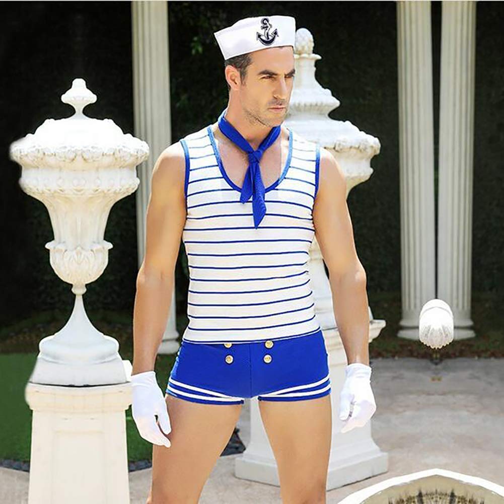 VENI MASEE Costume de marin pour homme – Tenue de soirée pour costumade et jeu de rôle (lot de 1)