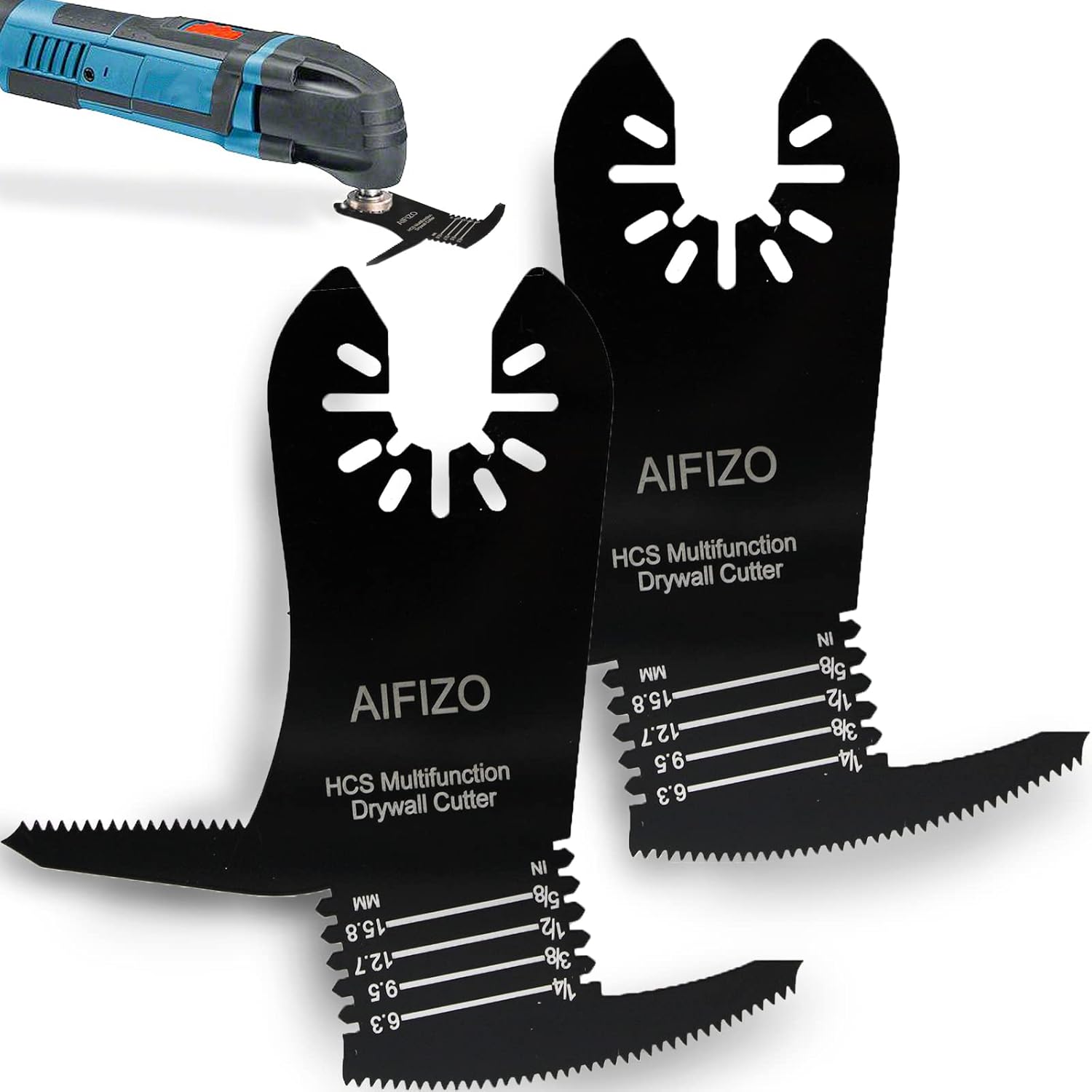 AIFIZO Oscillating Blades 2PCS Compatible with Fein Multimaster Robi Milwaukee Black&Decker