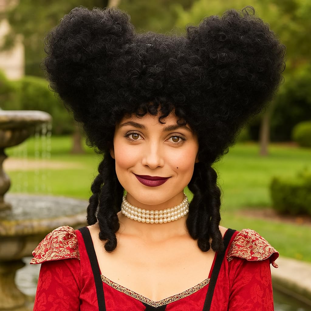 Widmann Ladies Black Baroque Wig - Fancy Dress Noblewoman Hair Accessory for Carnival or Costume Party - Historical Style Curly Wig - Image 2
