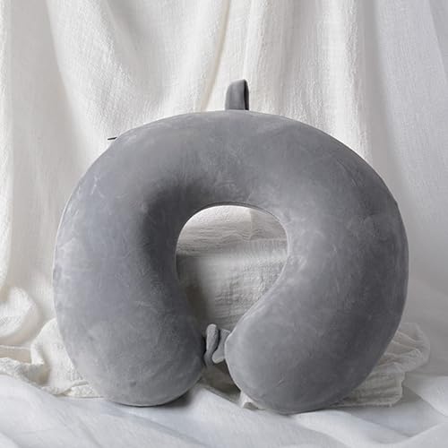 Miniatura 9 de DUANY STORE Almohada cervical para viajes, almohada cervical de viaje mejorada para avión Almohada de viaje de espuma viscoelástica 100 % pura para