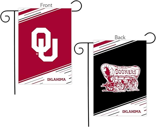 Miniatura 2 de Bandera de jardín de doble cara con licencia de la Universidad de Oklahoma NCAA de 12 x 18 pulgadas Briarwood Lane