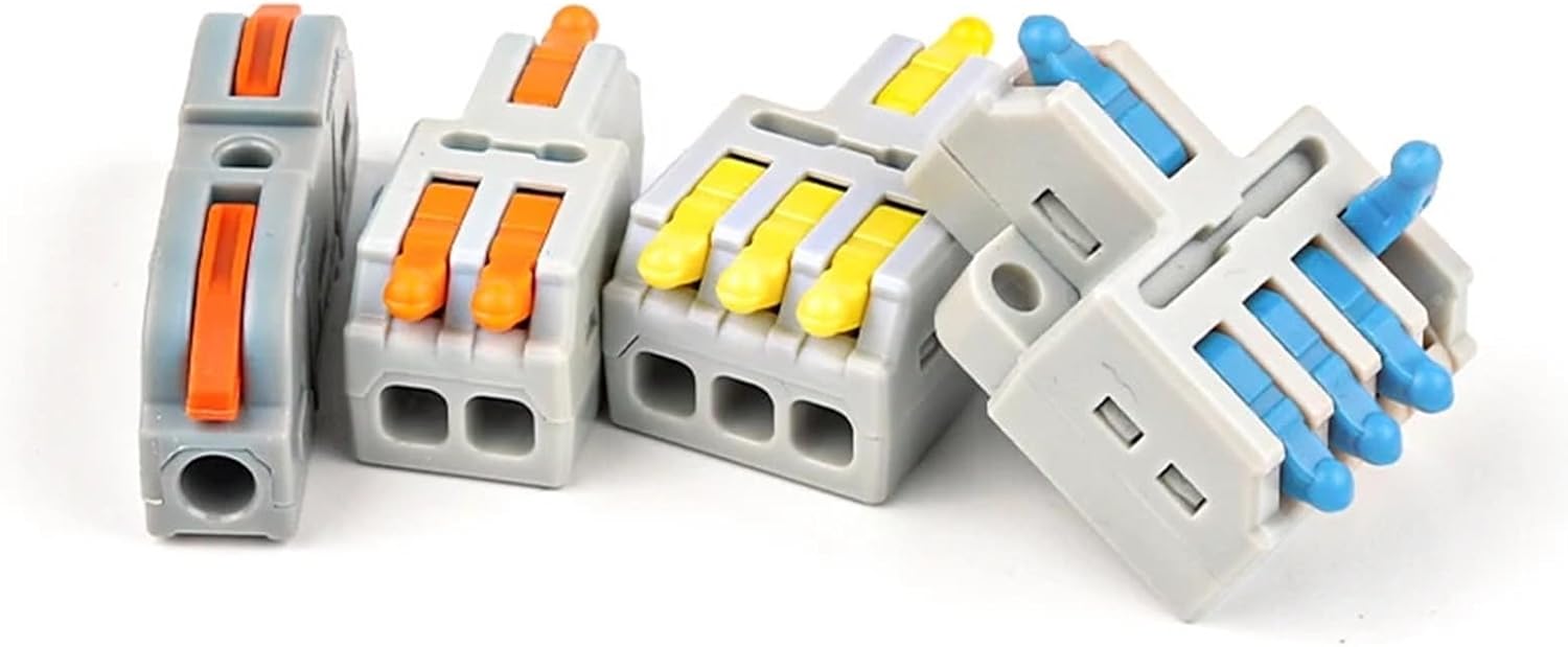 Mini Fast Universal Wire Connector Easy Quick Wiring Conductor Connector Compact Splicing Push-in Terminal Home Junction Box