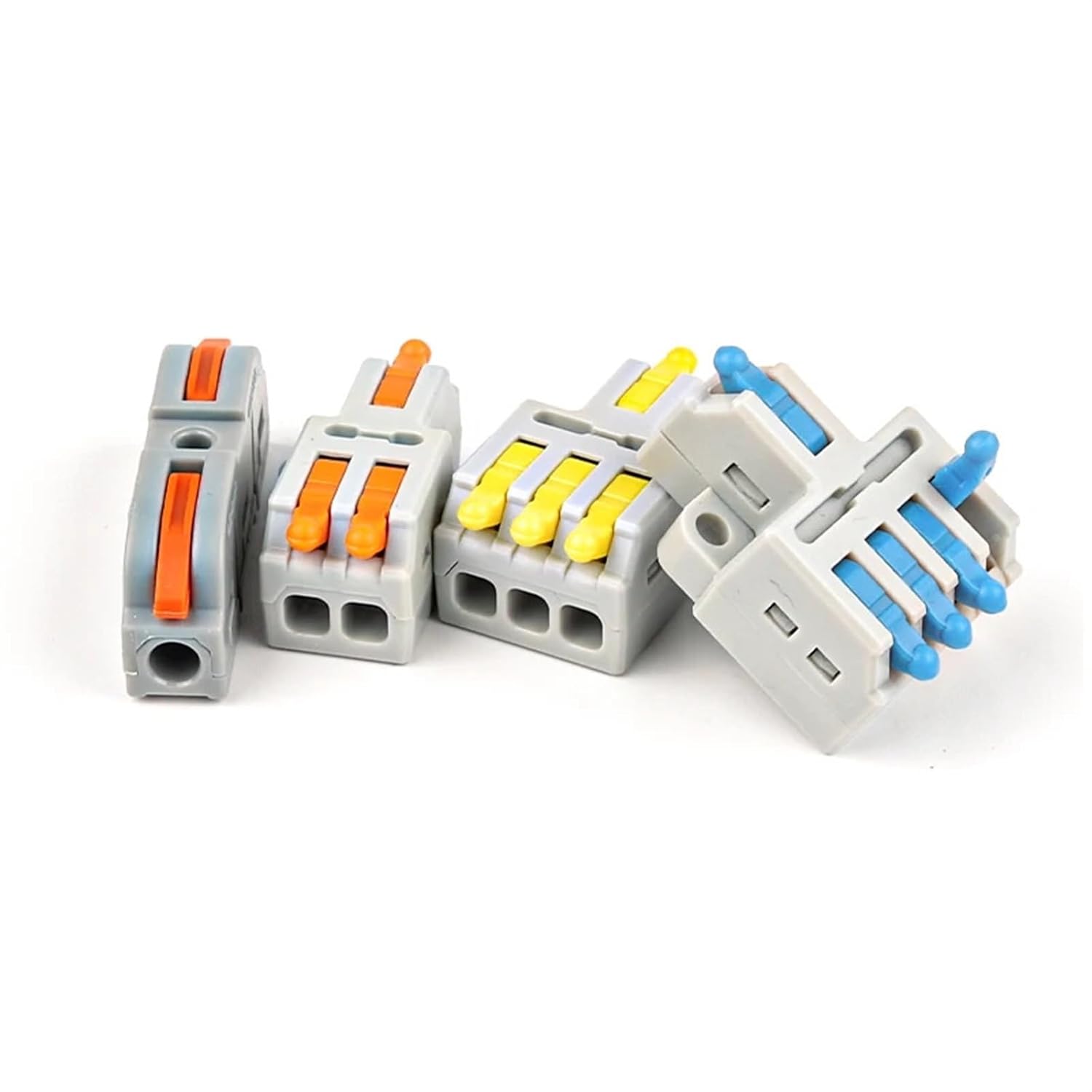Mini Fast Universal Wire Connector Easy Quick Wiring Conductor Connector Compact Splicing Push-in Terminal Home Junction Box(D1-5BL 25PCS)