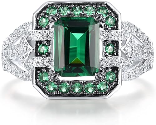 Miniatura 2 de Santuzza Anillo de plata de ley 925 con circonita cúbica para mujer, Plata Esterlina Gema, Zirconia cúbica