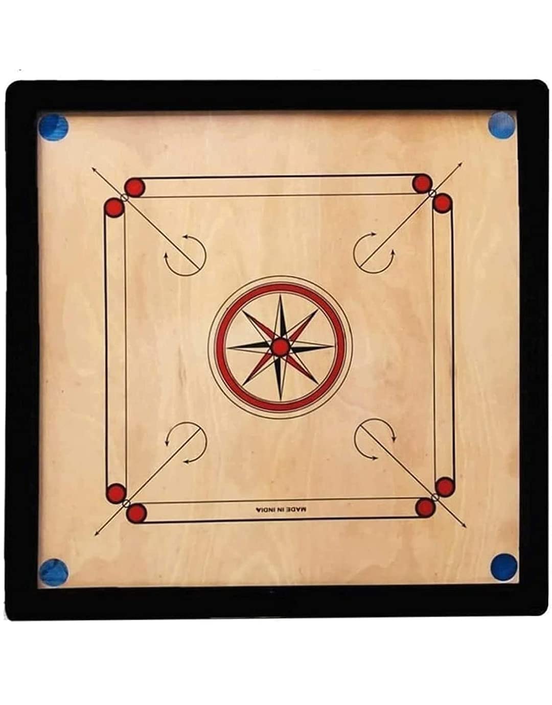 Kalindri Wooden Carrom Board with Coins and Striker