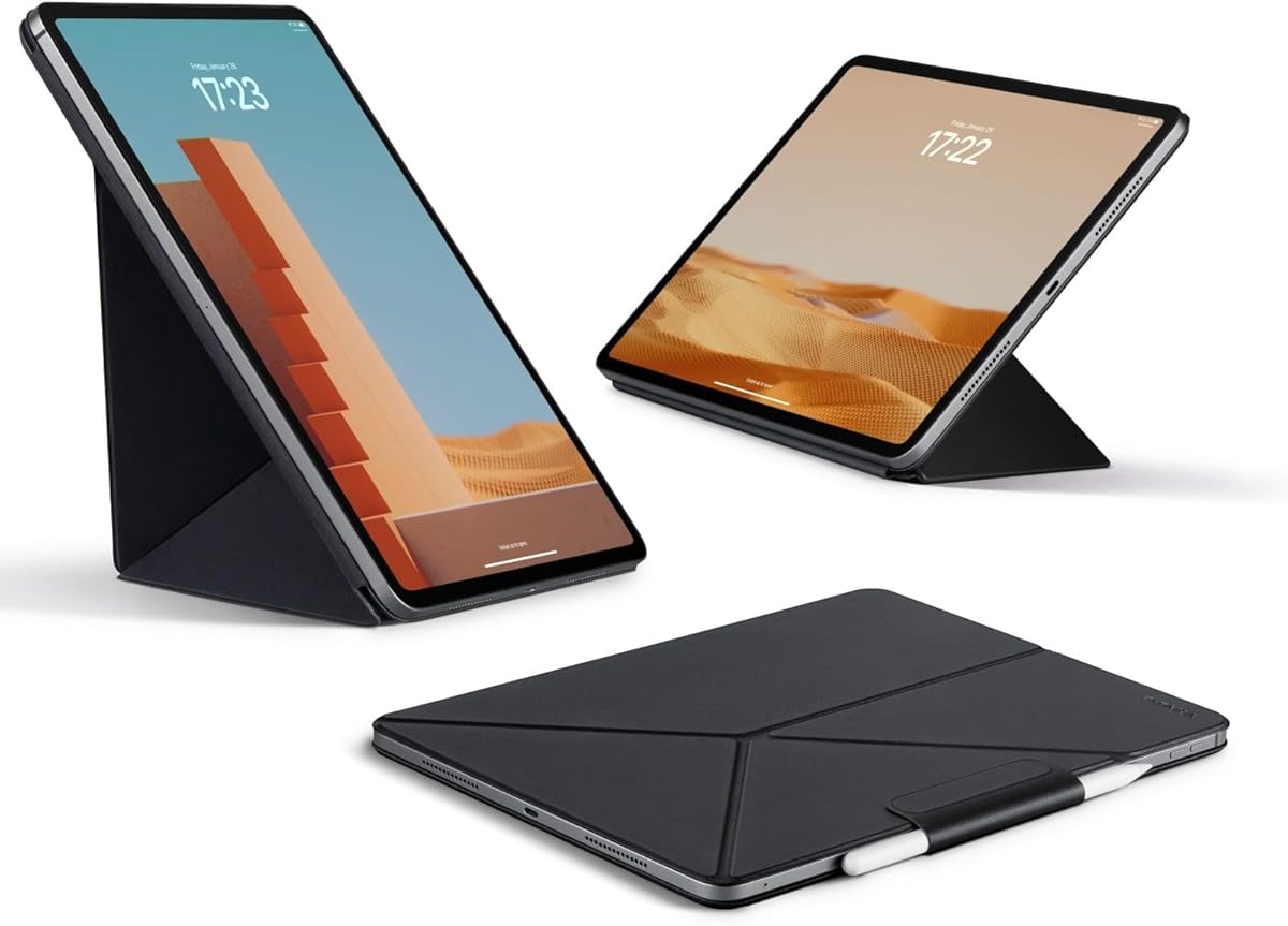 PITAKA for iPad Pro 11 Inch Case 2025/2024, Compatible with iPad Pro M5/M4, Portrait/Landscape Magnetic Case with Pencil Holder, 4 Standing Angles and - Black