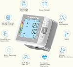 Wrist Blood Pressure Monitor, Automatic Digital Accurate BP Machine with Dual Dual power USB & Battery, Voice Broadcast, 2×99 Memory for 2 Users, idea for Home and trevel Use (Grey)