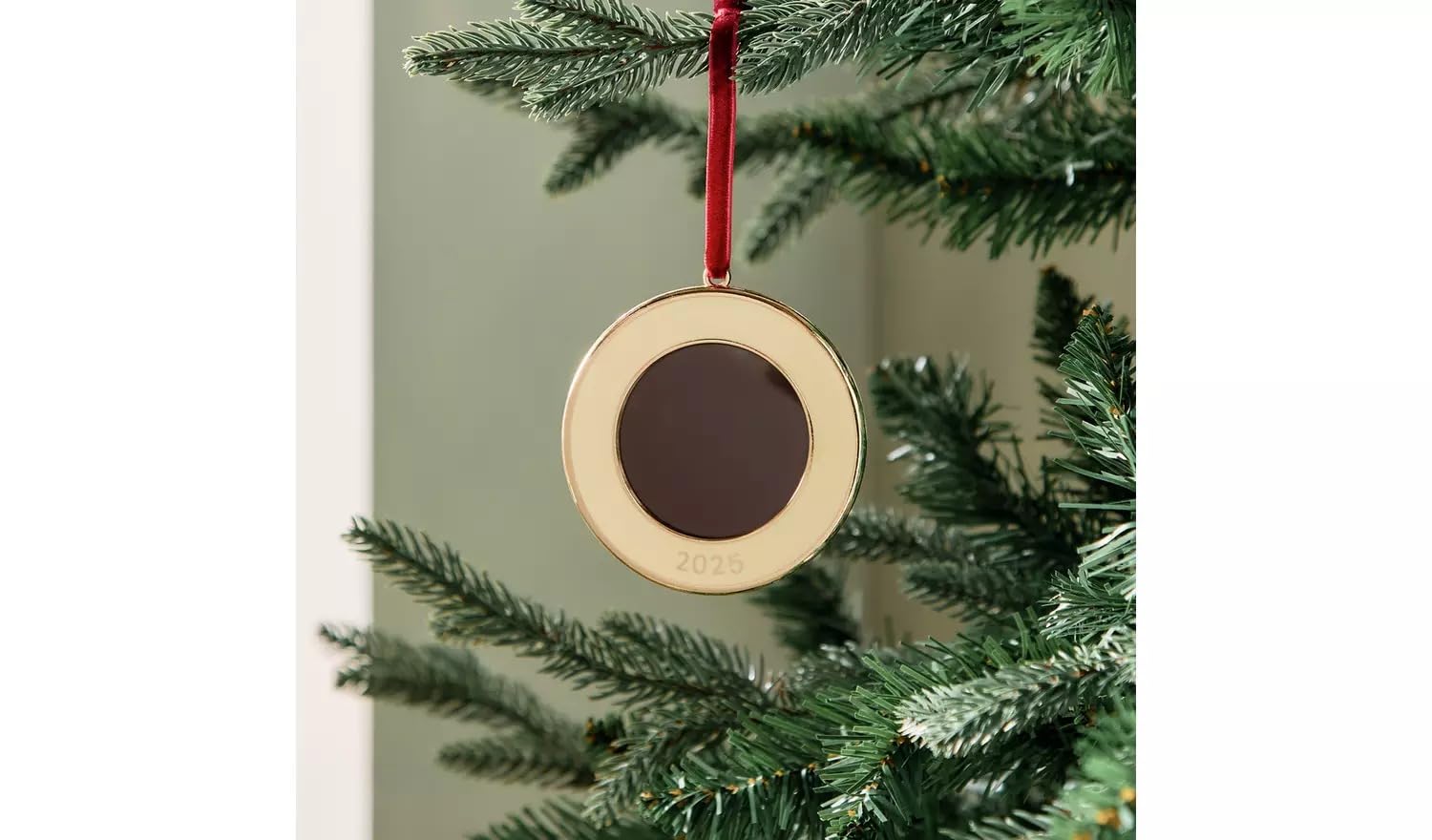 Aidni Multicolor Single Gold Round Photo Frame Christmas Decoration