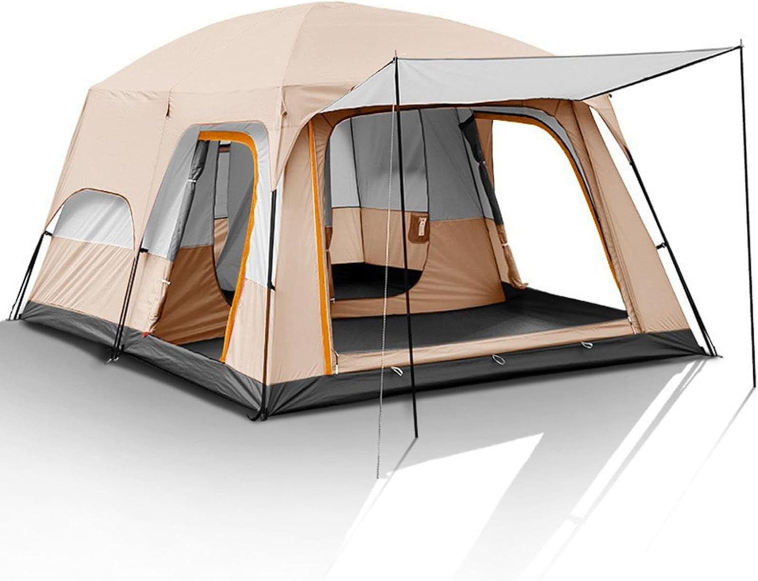 Large Space Outdoor Travel Camping Tent Portable Oxford Cloth Sunshine Proof Tent for Camping Fishing Hiking with Easy Setup for 8-12 People