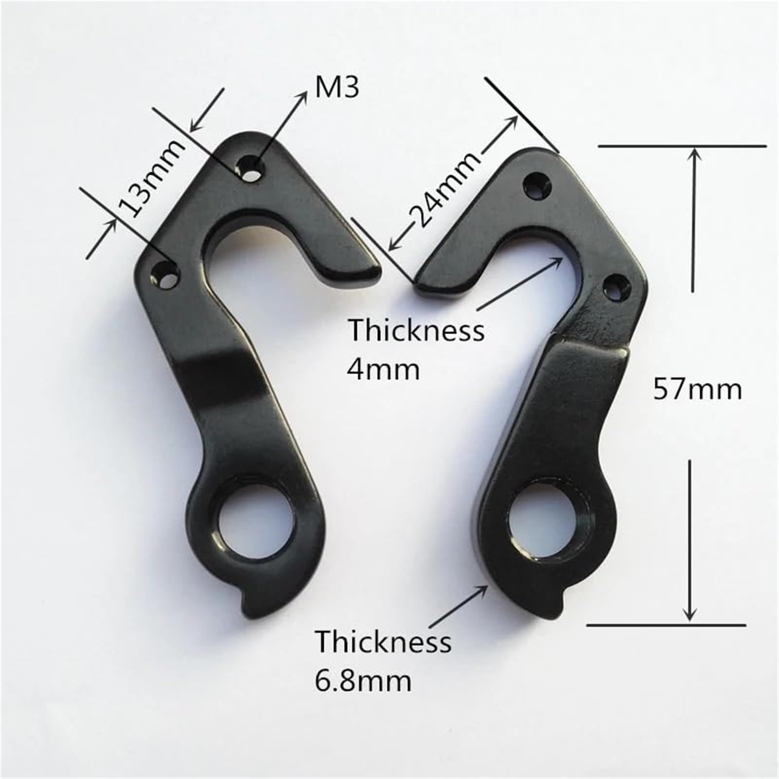 50 Stück Legierung Fahrrad Schaltwerk Schaltauge, for Gt, Zaskar Carbon Pro 2015, for Gt, Avalanche 2019 Sport Avalanche 9R GT Elite 2018 Fahrradhalterung(BLACK WGH802SP50)
