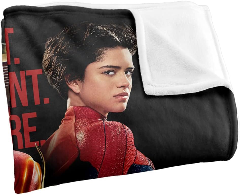 The Flash Blanket, 50"x60" Batman Supergirl Team Silky Touch Super Soft Throw Blanket