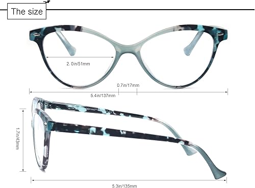 Miniatura 3 de MODFANS Paquete de 4 lentes de lectura de diseño de ojo de gato para mujer con bisagra de resorte elegantes y cómodos