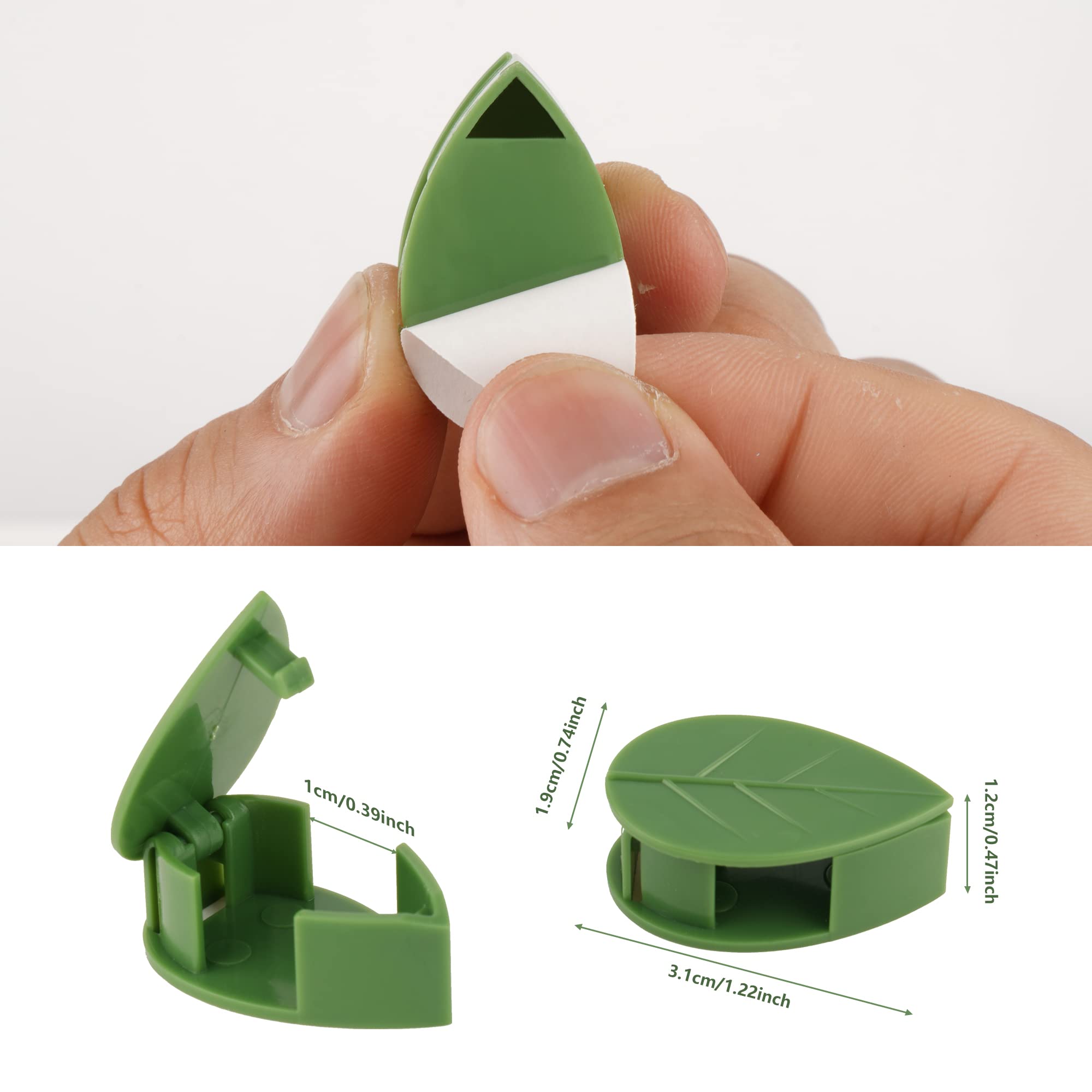 Support Grimpantes Invisible 60 Clips Muraux Pour Plantes Grimpantes - Design Feuille Discret Support Mural Plantes Interieur