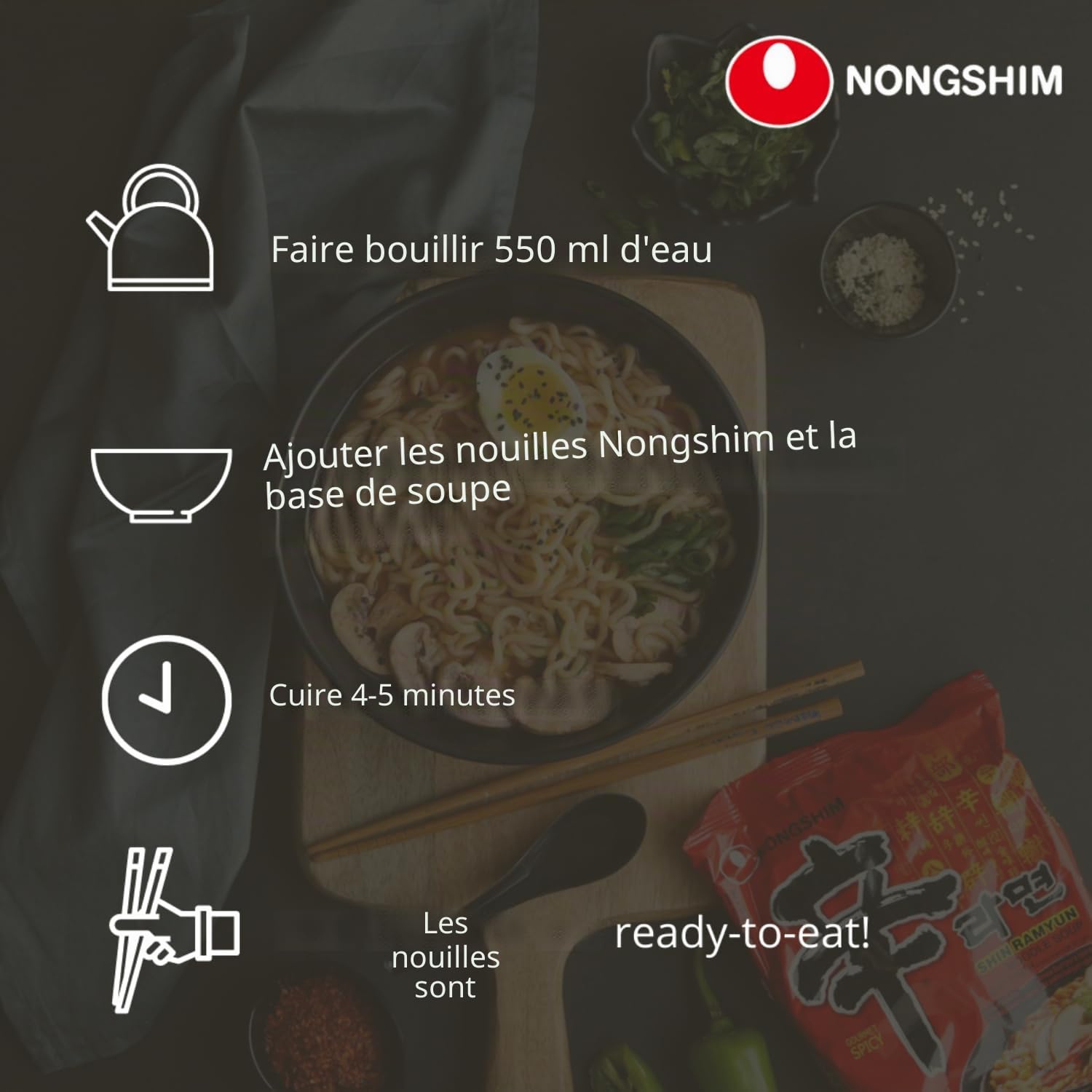 NONGSHIM - Nouilles instantanées Shin Ramyun - Multipack (20 X 120 GR)