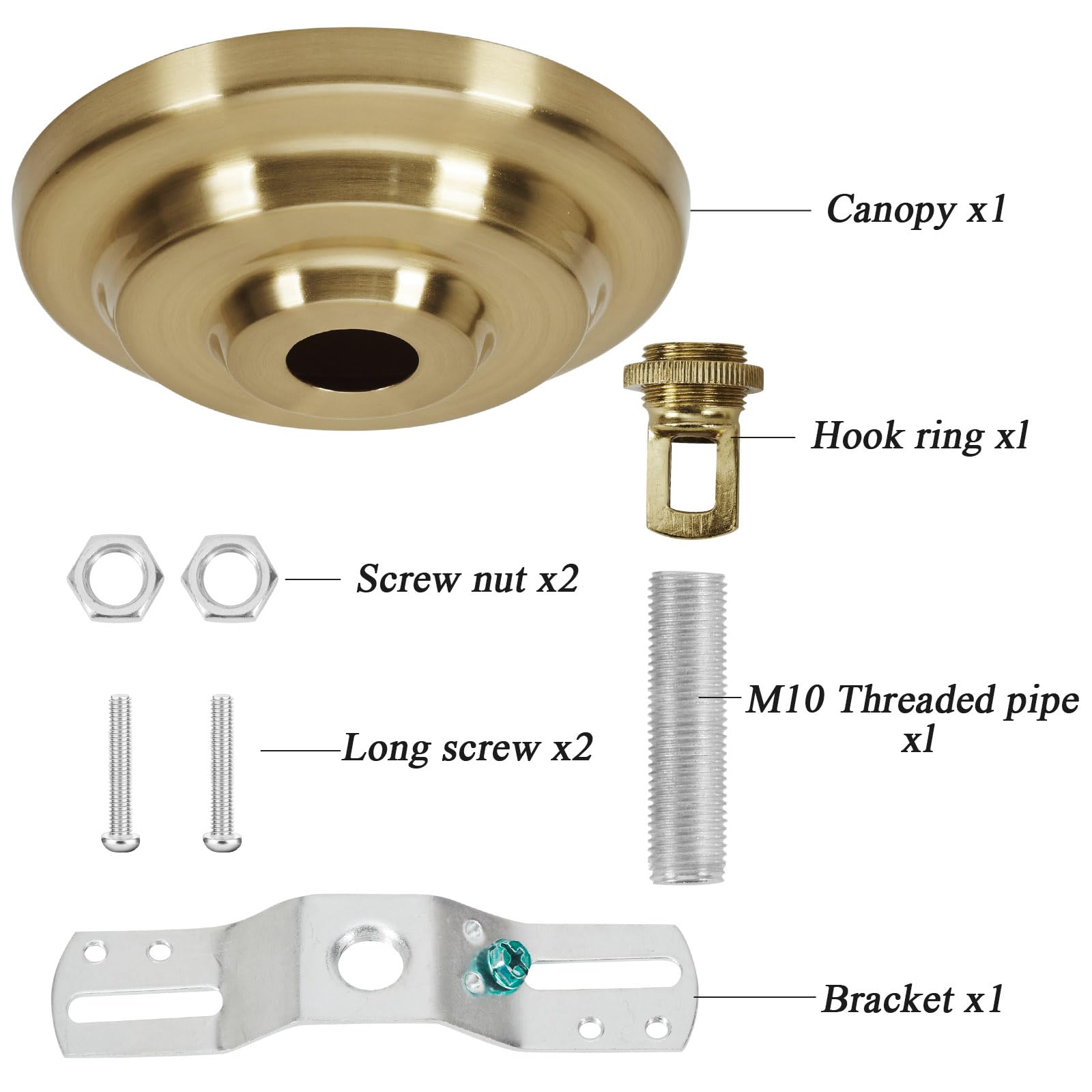 Light Fixture Canopy Kit - 5.9ft Chain & Hardware -2