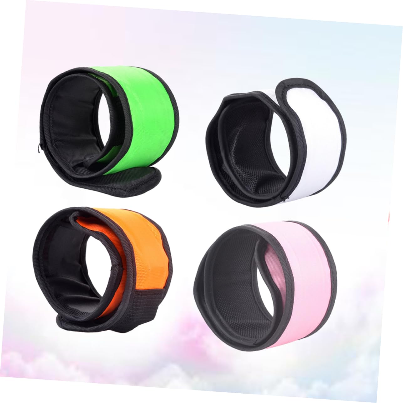 BESPORTBLE 12piezas Brazaletes Led Brillantes Para Eventos Nocturnos Pulseras Reflectantes De Slap Para Fiestas Al Aire Ciclismo y Celebraciones